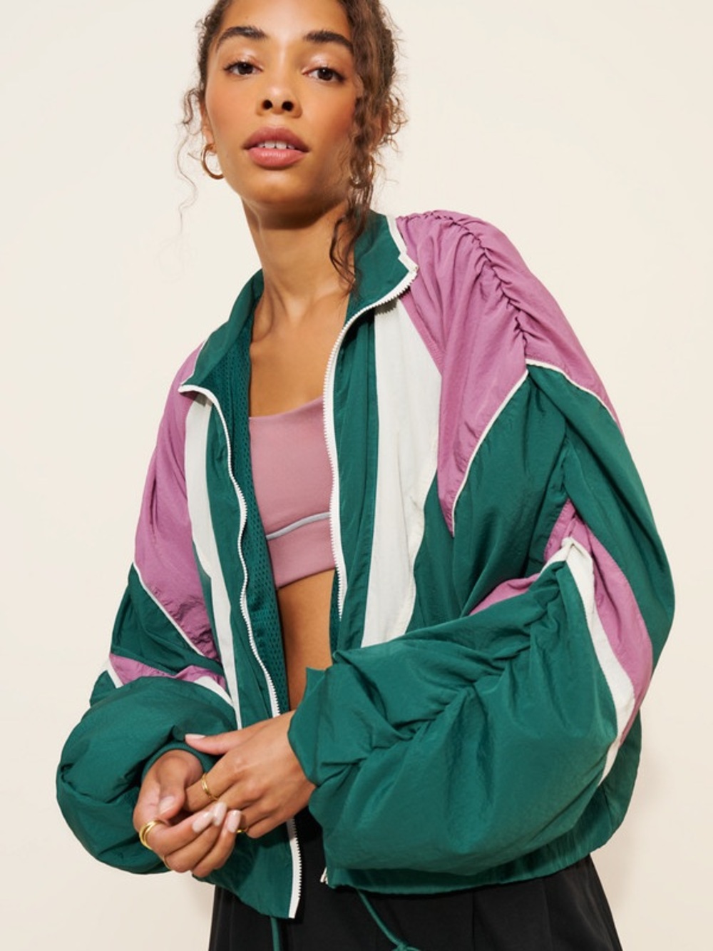 Daily Practice Colorblock Windbreaker Jacket by Anthropologie